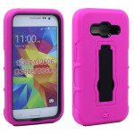 Wholesale Samsung Galaxy Prevail LTE G360 Armor Hybrid Stand Case (Hot Pink)